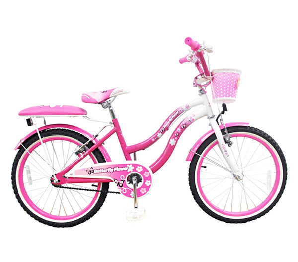 acquista Vélo pour fille 20" avec panier à fleurs papillon rose
