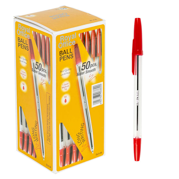 Ensemble de 50 stylos à bille longue durée avec clip rouge prezzo