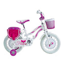 Bicicletta per Bambina 16" 2 Freni Fiocco BKT Bianca e Rosa-1