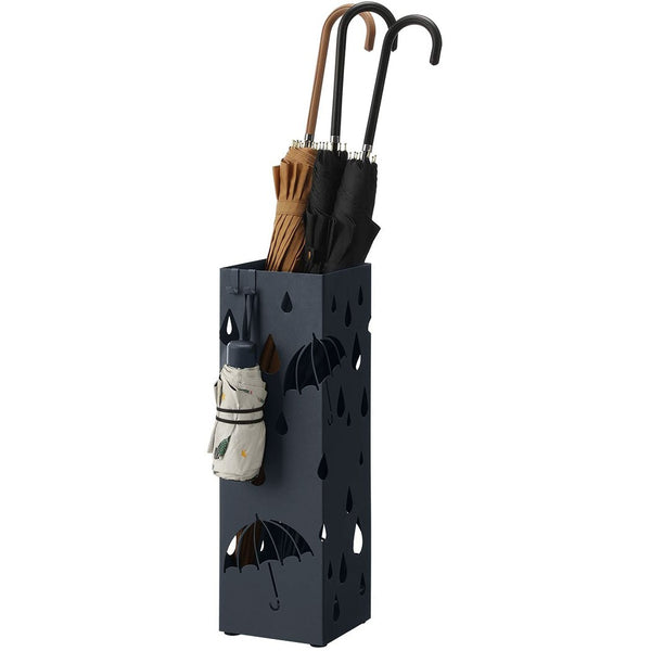 Porte-parapluie 15,5x15,5x49 cm avec plateau en métal noir acquista