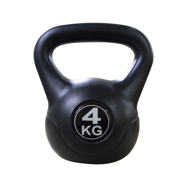 Fitness Kettlebell 4 Kg en PVC avec Manche Sable et Noir online