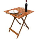 Tavolo pieghevole da Pic Nic Giardino 80x60 cm in legno color Noce-4