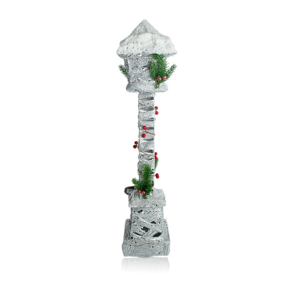prezzo Lampadaire de Noël H60 cm en Métal et Polyester avec Paillettes et Lumière