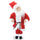 Marionnette Père Noël H45 cm Boîte à Musique avec Sons et Mouvement Rouge