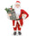 Marionnette Père Noël H90 cm avec Lumières et Sons Rouge et Crème