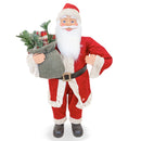 Pupazzo Babbo Natale H90 cm con Luci e Suoni Rosso e Crema-1