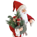 Pupazzo Babbo Natale H90 cm con Luci e Suoni Rosso e Crema-2
