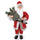 Marionnette Père Noël H90 cm avec Lumières et Sons Rouge et Gris