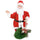 Marionnette Père Noël H80 cm avec Sons et Mouvement Rouge