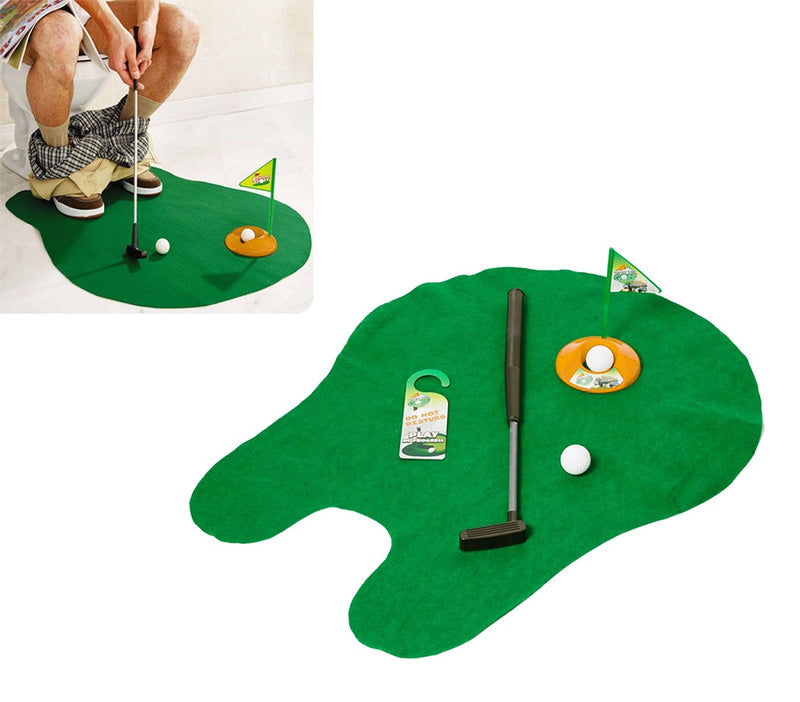 Gioco golf da bagno minigolf da toilette gioco completo svago e divertimento-1
