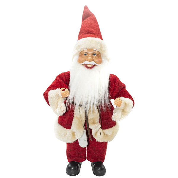 sconto Marionnette Père Noël H40 cm avec Mini Lucioles Rouge et Crème