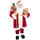 Marionnette Père Noël H90 cm avec Sons et Lumières Rouge