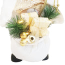 Pupazzo Babbo Natale H80 con Luci e Movimento Bianco e Oro-3