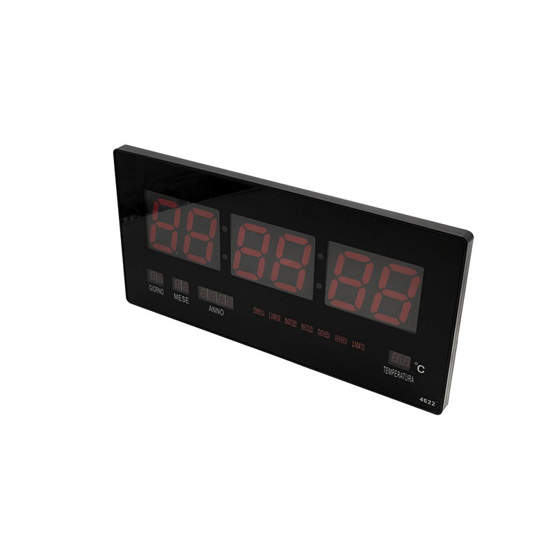 Orologio digitale da parete 46x21x2 cm con led calendario e temperatura-2
