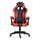 Chaise Gaming Ergonomique 66x60x134 cm en Simili Cuir Rouge