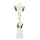 Lampadaire de Noël 60H cm avec entrelacs blancs à paillettes et mini lucioles