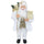 Marionnette Père Noël H110 cm avec Lumières et Sons Blanc et Or
