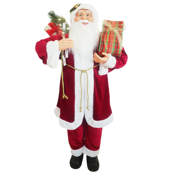 acquista Marionnette Père Noël H110 cm avec Lumières et Sons Rouge