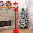 Lampione Rosso di Natale H180 cm Decorazione con Musica e Mini Lucciole-3