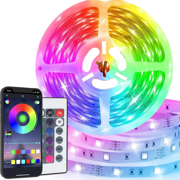 prezzo Bande LED RGB 5m Luminosité Couleur Rythme Réglable avec APP ou Télécommande