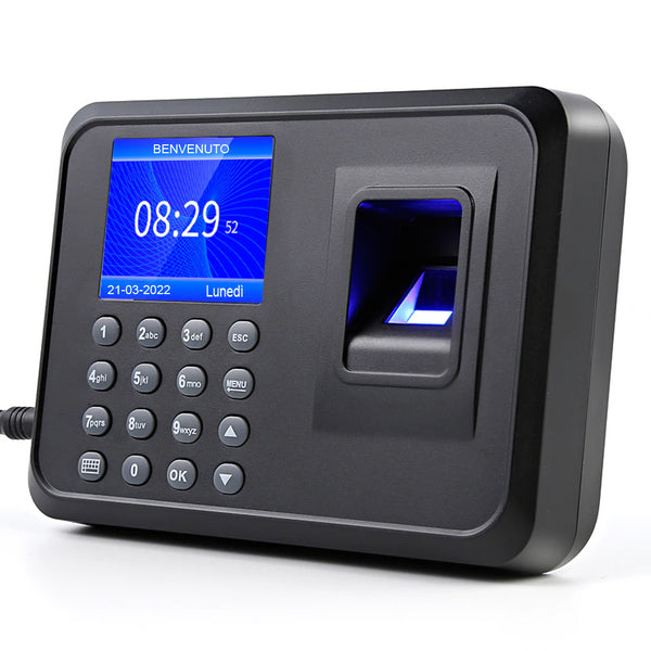 acquista Badge biométrique de chronométreur d'empreintes digitales pour la présence avec moniteur USB 2,4"