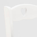 Seggiolone Sgabello per Bambini 36x36x85 cm in Legno Bianco-4