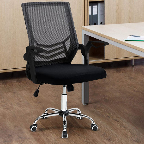 Chaise de bureau Task 50x49x92 cm avec accoudoirs noirs sconto