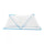 Moustiquaire pour Lit Pliant 190x135 cm Hexagonale en Filet Nylon Bleu