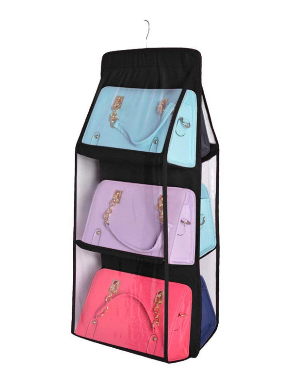 Organizer Bag Holder 12 sacs avec crochet pour armoire ou porte Noir acquista