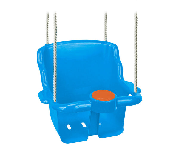 Siège pour balançoire 36x24x47 cm avec protection et corne à soufflet bleu acquista