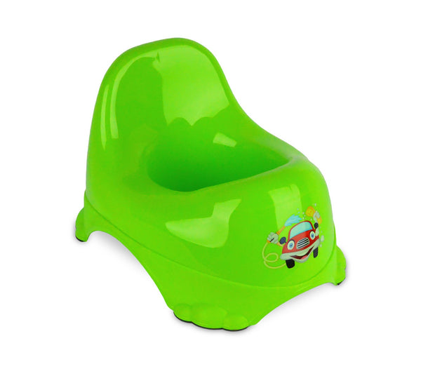 prezzo Pot pour enfant 25x22 cm en plastique coloré avec patins antidérapants en caoutchouc Vert