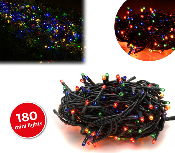 acquista Lucioles de Noël multicolores 180 lumières 8 jeux de lumières 9,16 mètres