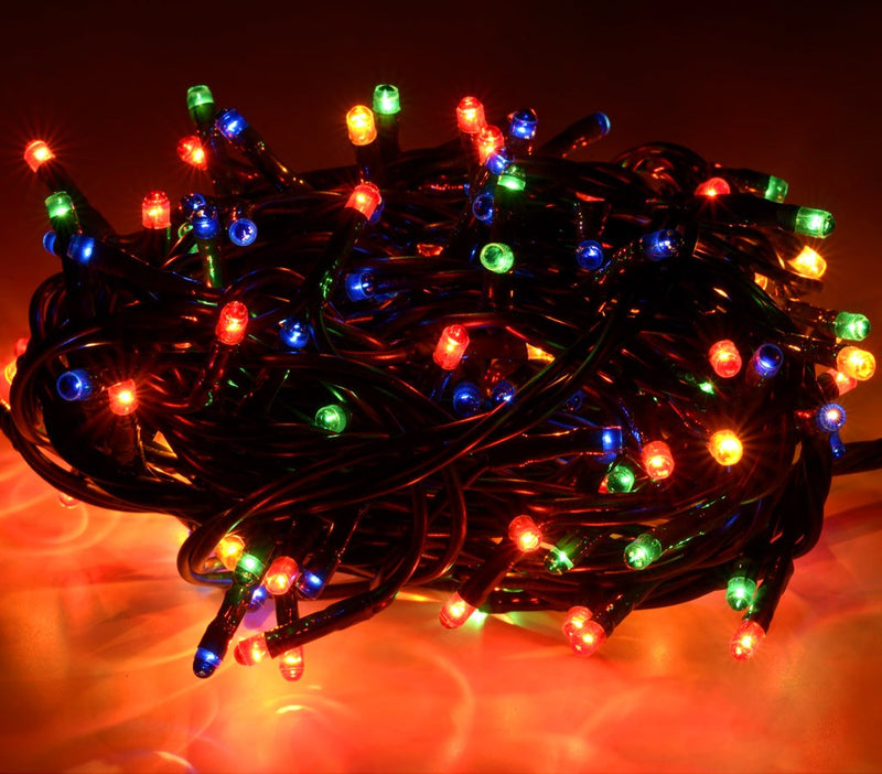 Minilucciole natalizie multicolor 180 luci 8 giochi di luci 9,16 metri-2