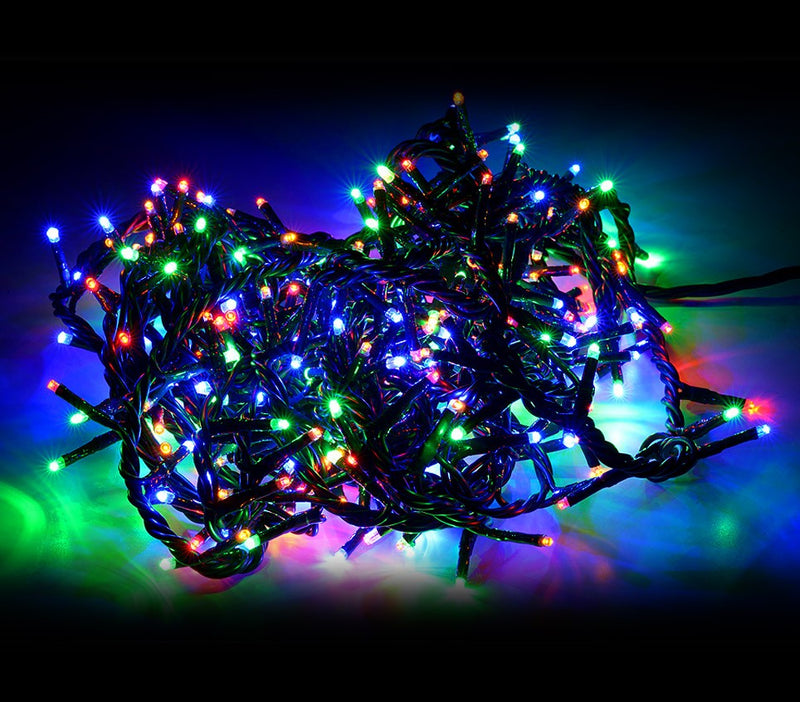 Minilucciole natalizie multicolor 240 led 8 giochi di luci 11,56 metri-3