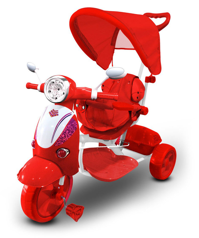 Triciclo Passeggino per Bambini Rosso-1