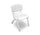 Chaise enfant 26x30x50 cm en plastique blanc résistant