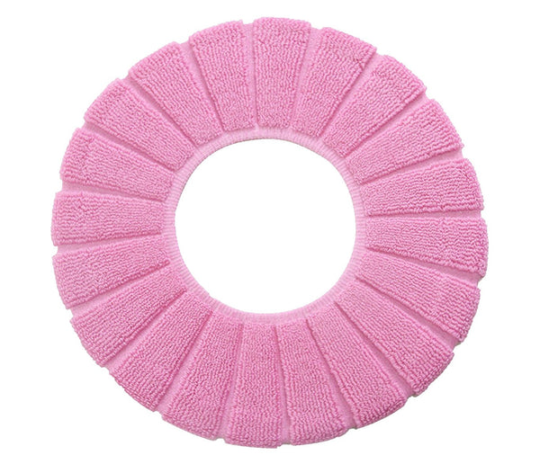 Coussin de siège de toilette pour siège de toilette chaud et antidérapant en microfibre rose acquista