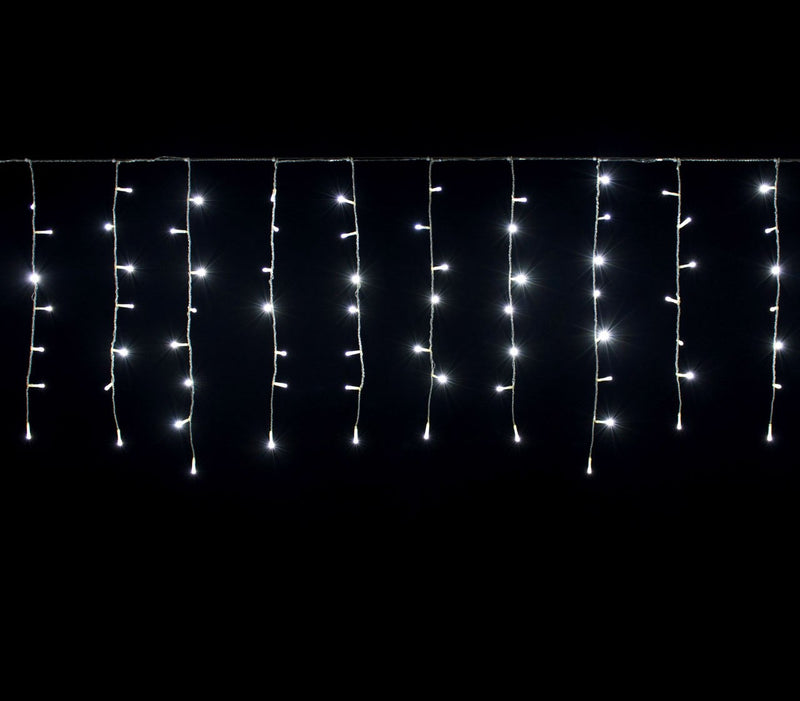 Tenda Luminosa Natalizia 120 LED 5x0,6m 4W Bianco Ghiaccio-3