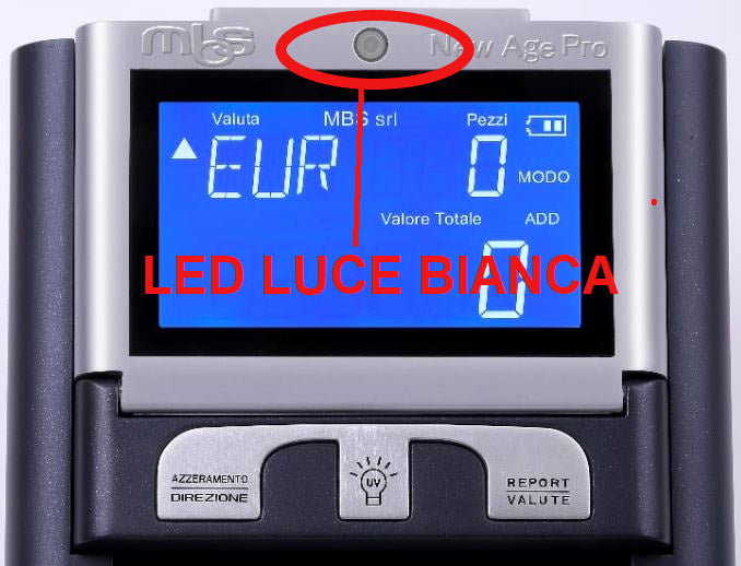 Rilevatore Banconote False con Batteria MBS New Age Pro Nero-4