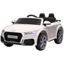 Macchina Elettrica per Bambini 12V con Licenza Audi TT Bianco-1