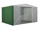 Casetta Box da Giardino in Lamiera di Acciaio Porta Utensili 360x260x212 cm Enaudi Verde-2