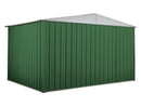 Casetta Box da Giardino in Lamiera di Acciaio Porta Utensili 360x260x212 cm Enaudi Verde-3