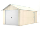 Casetta Box da Giardino in Lamiera di Acciaio 360x608x307 cm Beige-1