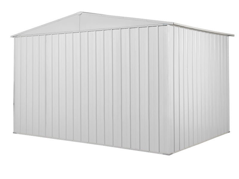 Casetta Box da Giardino in Lamiera di Acciaio Porta Utensili 360x175x215 cm Enaudi Bianco-3