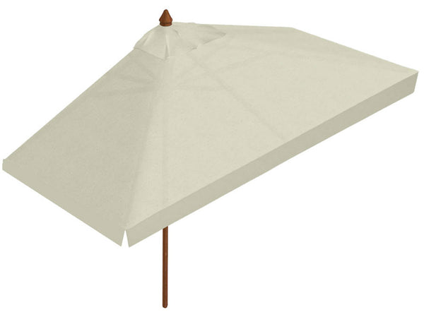 prezzo Parasol de jardin mât 2x3 m Ø57 mm croissant en bois toile acrylique écru