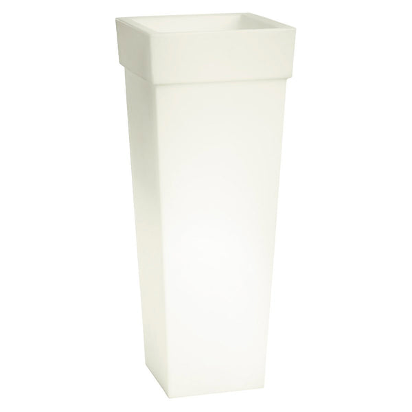 prezzo Vase de Jardin Lumineux LED 40x40x100 cm en Résine 5W Chêne Blanc Froid