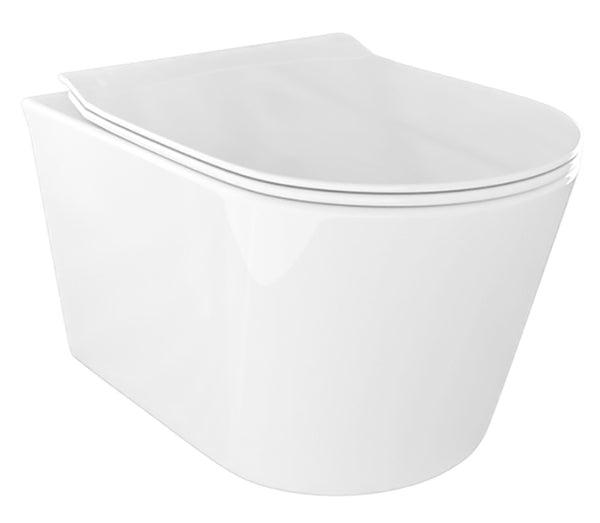 online WC Suspendu en Céramique 36,5x53x35 cm Oceano Bonussi Blanc Brillant