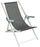 Chaise longue de jardin pliante 98x67x106 cm en aluminium et textilène Olaf Anthracite