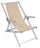 Chaise longue de jardin pliante 98x67x106 cm en aluminium et textilène Olaf Taupe