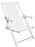 Chaise longue de jardin pliante 98x67x106 cm en aluminium et textilène Olaf Blanc